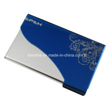 Blue Business Card Holder, Metal Business Card Holder